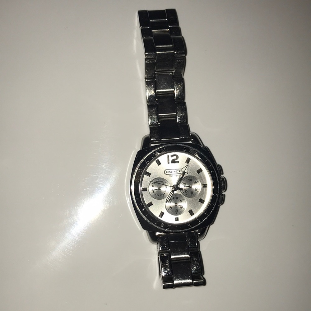 Coach Boyfriend Silver Watch